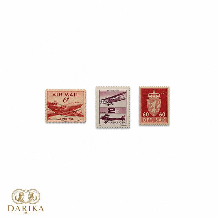 سه تمبر از پرواز و راه پست هوایی - Three Aviation and Air Mail Stamps